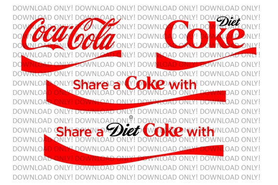 Share A Diet Coke With Soda Can Inspired Svg Png Jpg Etsy