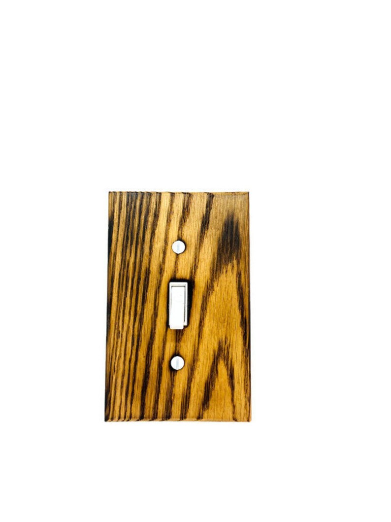 Charred Oak Switch Plate Covers Rustic Light Switch Cover Etsy