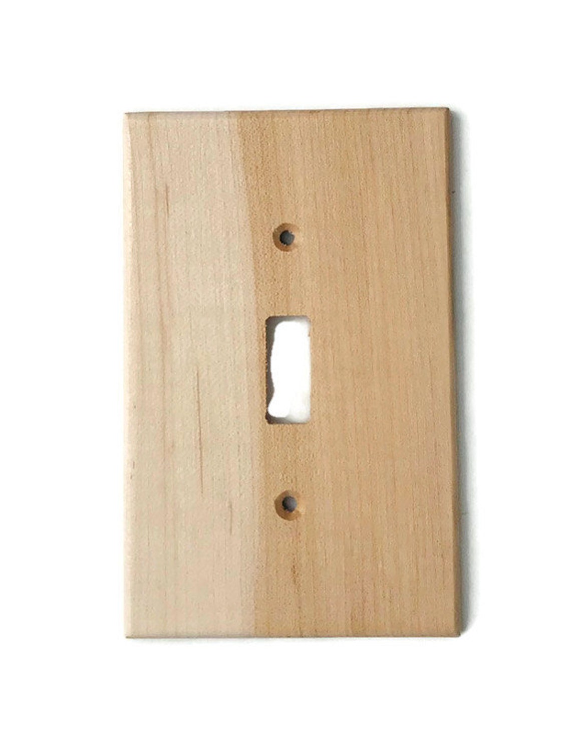 Unfinished Unfinished Wood Switch Plate Cover Rustic Light Etsy