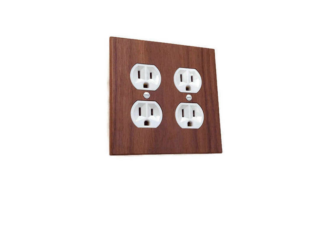 Double Plug Plate Cover Rustic Light Switch Cover Light Wall Plate