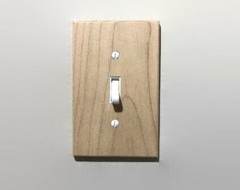 Couvercle de plaque d'interrupteur en bois inachevé inachevé couvercle d'interrupteur de lumière rustique plaque murale en bois pour prise plaques d'interrupteur de ferme plaque d'interrupteur en bois