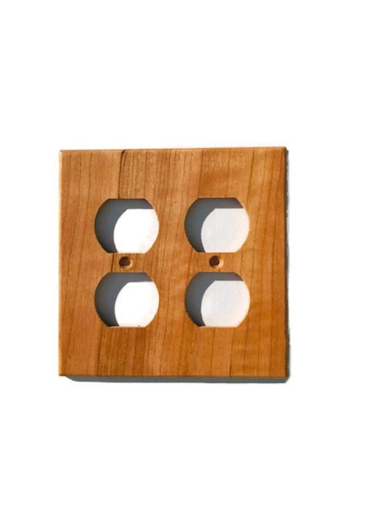 Double Plug Plate Cover Rustic Light Switch Cover Light Wall Etsy