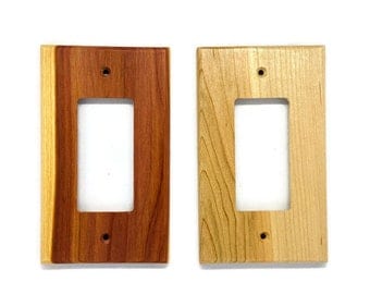 Single Decora Switch Plate Cover Rustic Light Switch Cover Light Wall Plate Wooden Wall Plate for Plug Farmhouse Switch Plates