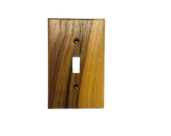 Walnut Switch Plate Covers Rustic Light Switch Cover Wooden Wall Plate for Plug Farmhouse Wood Switch Covers   Plates Wood Switch Plate