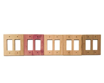 Switch Plate Cover Double Decora Plate Cover Rustic Light Switch Cover Light Wall Plate Wooden Wall Plate for Plug Farmhouse Switch Plates