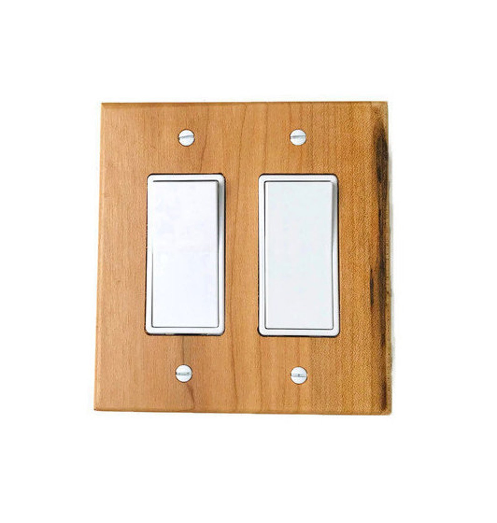 Double Decora Switch Plate Cover Rustic Light Switch Cover Etsy