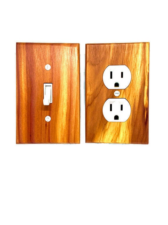 Red Cedar Switch Plate Covers Rustic Light Switch Cover Wooden
