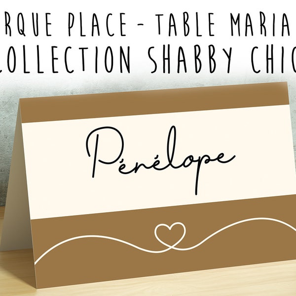 Marque place - Mariage - Collection Shabby Chic