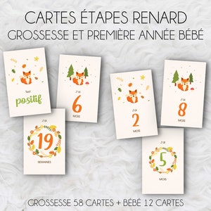 Pregnancy and Baby's First Year Milestone Cards - "My Pregnancy" and "My First Year" - Fox Collection