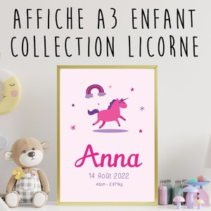 Lot 3 affiches bébé 30x40, chat, lion, lapin, cadeau naissance, anniversaire,  baptême, décoration murale chambre enfant, posters animaux -  France