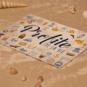Carte postale " Je profite de la vie "  à l'unité