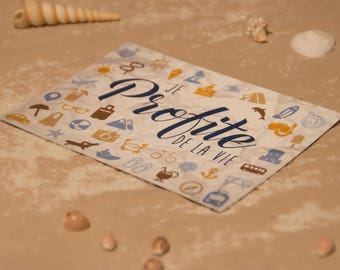 Carte postale " Je profite de la vie "  à l'unité