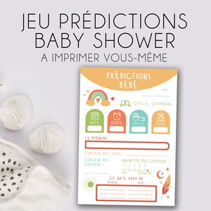 Baby Predictions Game - Baby Shower Game - Baby Shower - Print it yourself