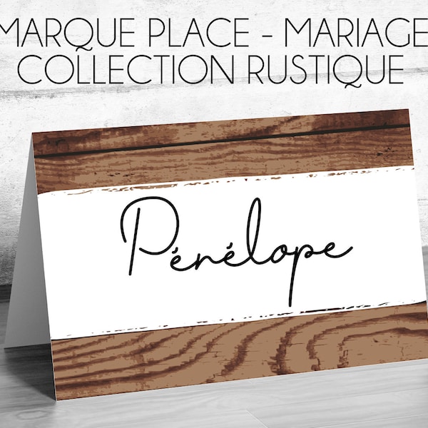 Marque place - Mariage - Collection Rustique