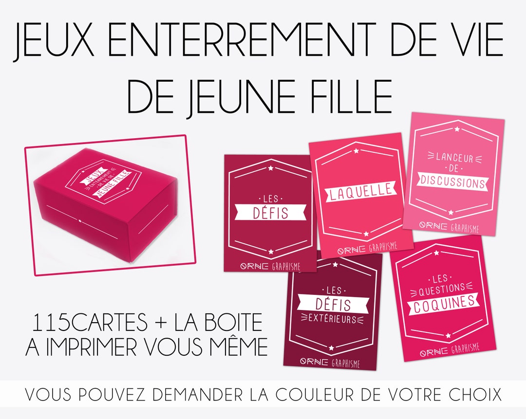 Jeux - Enterrement de vie de Jeune Fille - à imprimer soi-même - Etsy