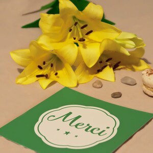 Carte postale " Merci "