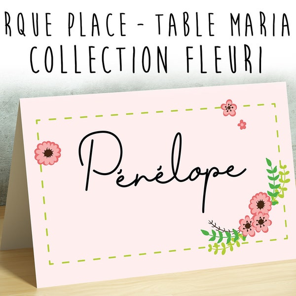 Marque place - Mariage - Collection Fleuri