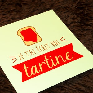Carte postale " Je t'ai écrit une tartine "