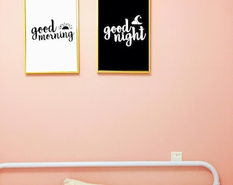 Good Night, Good Morning Fabric Label - Etsy