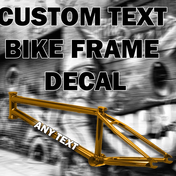2x Name Custom Text Decal - bike decal - tablet decal - kids decal - bike frame decal - vinyl decal - gift - E Bike decal