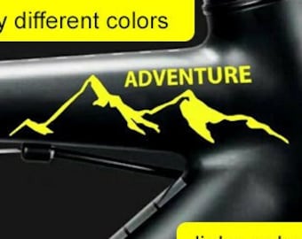 Bike Frame Decal Sticker Adventure With Mountains / Bike Decal Sticker Dekor / Dirt Bike / Bikers Helmet / E Bike decals / Nature