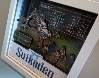 3d Diorama Shadowbox Suikoden / PlayStation games / home decoration / Nintendo / Gift / Wall decor / roleplay / RPG