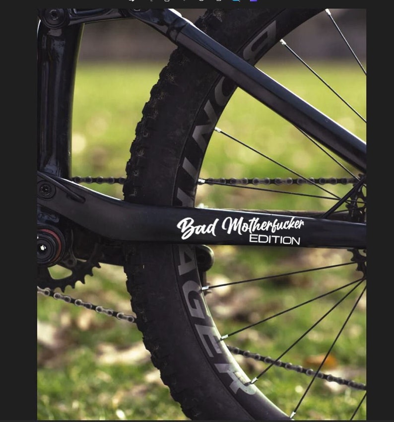 Calcomanía de vinilo edición Bad Motherfucker, pegatinas para el cuadro de la bicicleta imagen 1