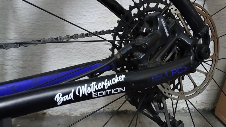 Calcomanía de vinilo edición Bad Motherfucker, pegatinas para el cuadro de la bicicleta imagen 2