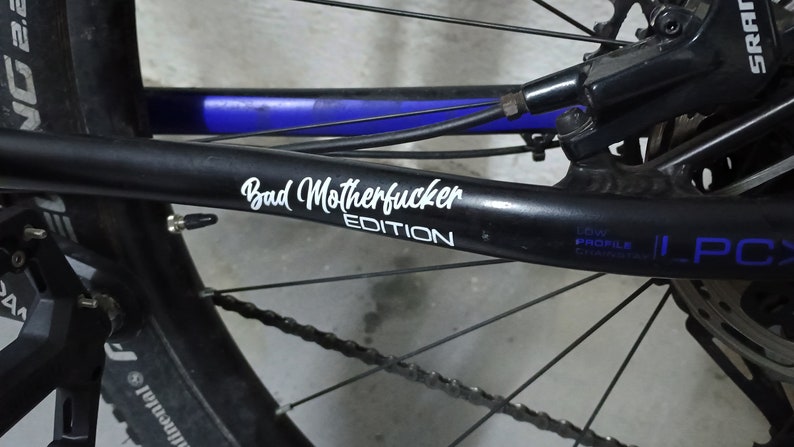 Calcomanía de vinilo edición Bad Motherfucker, pegatinas para el cuadro de la bicicleta imagen 3