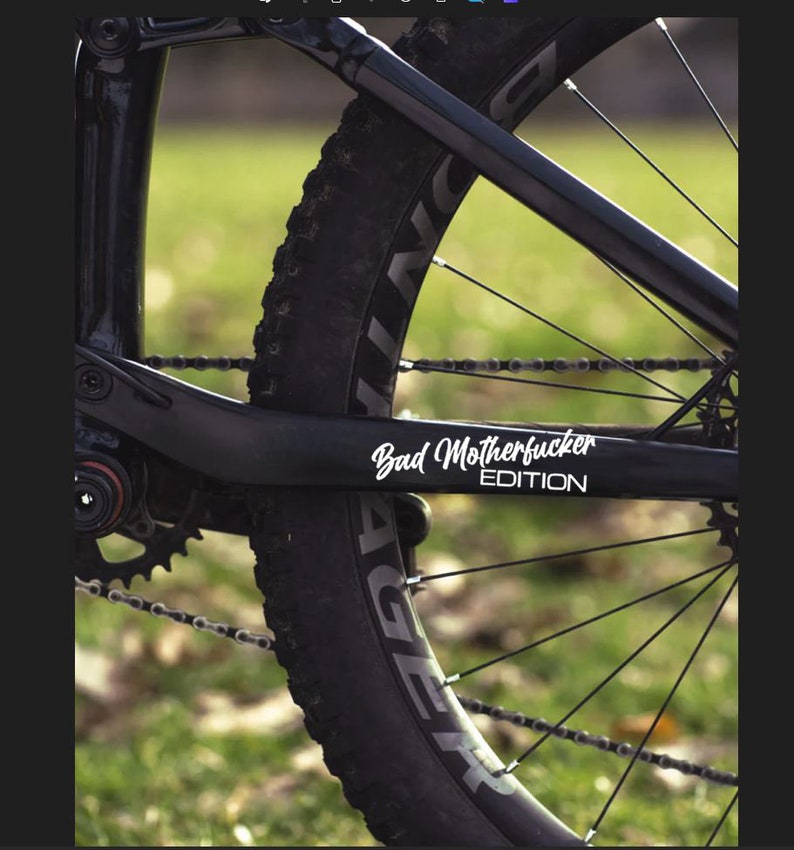 Calcomanía de vinilo edición Bad Motherfucker, pegatinas para el cuadro de la bicicleta imagen 5