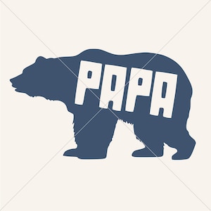 Papa Bear / fichier SVG de conception personnalisée / Cricut / Silhouette / Graphic