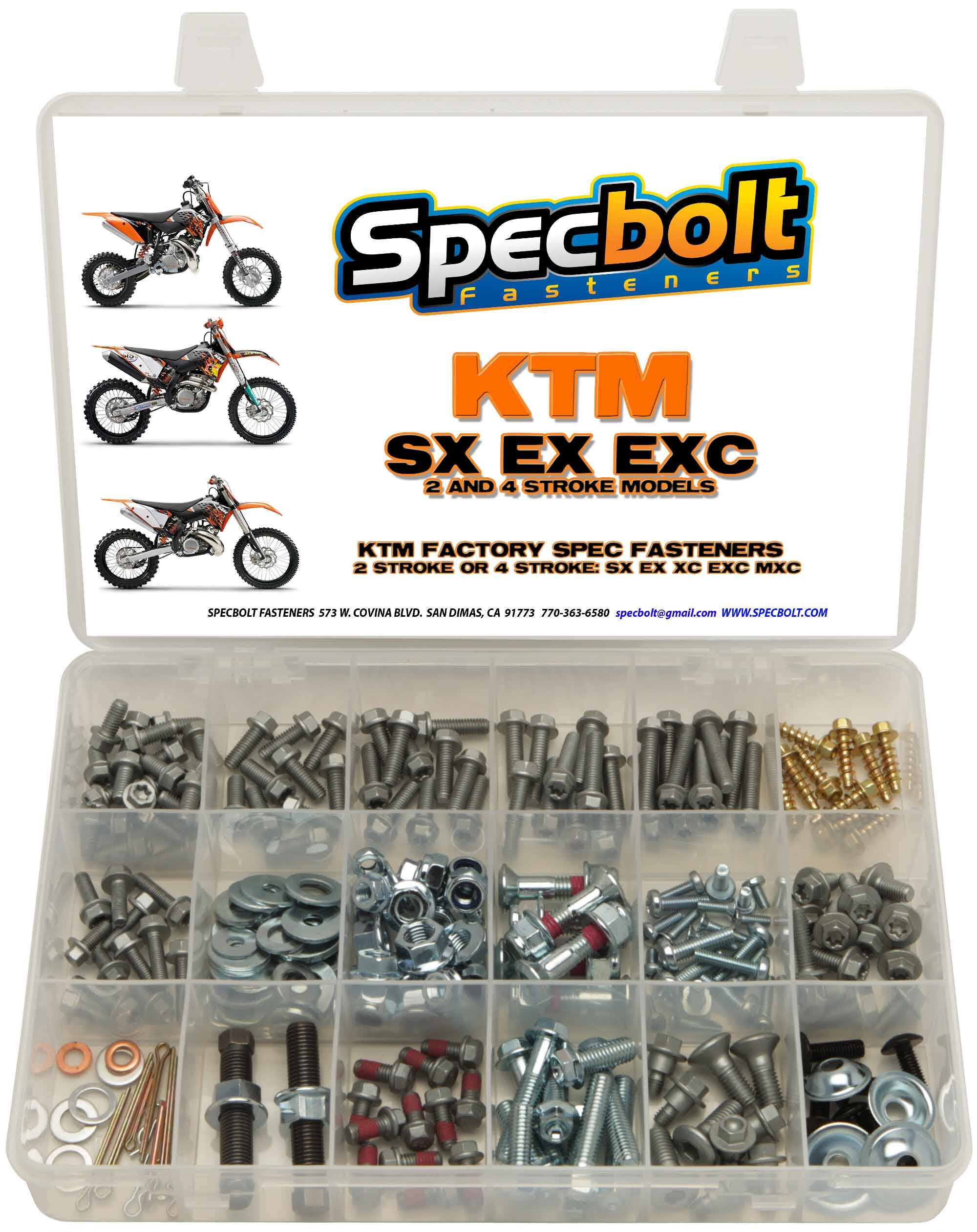 250pc Specbolt KTM Bolt Kit all Sx Exc Xc 2 & 4 stroke 50 60 Etsy