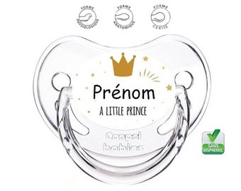 Personalized baby pacifier with baby's name: A little prince