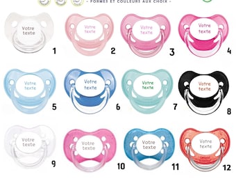 Personalized baby pacifier / pacifier with the child's/baby's name