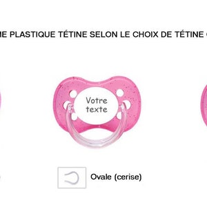 Tétine couleur/ sucette personnalisable avec le prénom de l'enfant/bébé zdjęcie 3