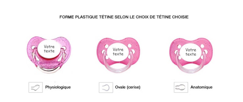 Tétine couleur/ sucette personnalisable avec le prénom de l'enfant/bébé zdjęcie 3