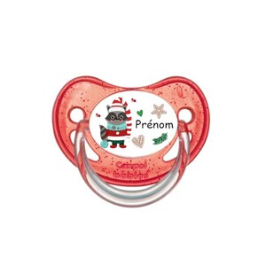 Personalized Christmas color pacifier / customizable lollipop with the child's/baby's first name Christmas special image 4