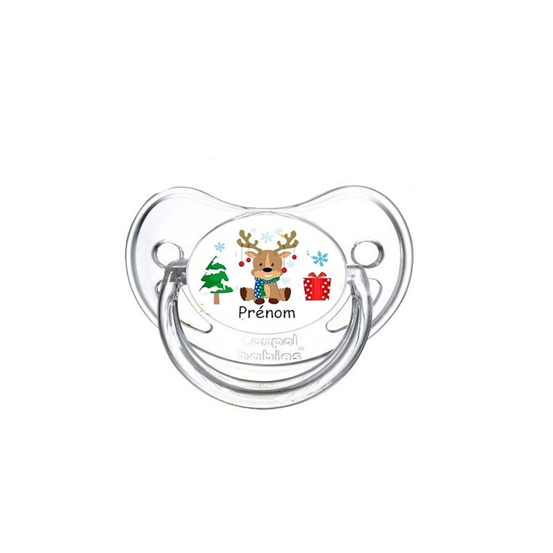 Personalized Christmas color pacifier / customizable lollipop with the child's/baby's first name Christmas special image 9