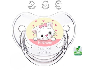 Personalized baby pacifier with baby's name or phrase of your choice: Baby Marie