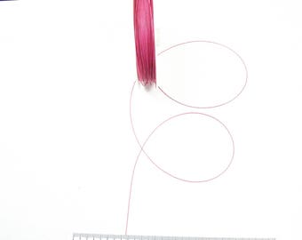 Kabel aus Stahl ummantelt rosa klar 55 M-Rolle