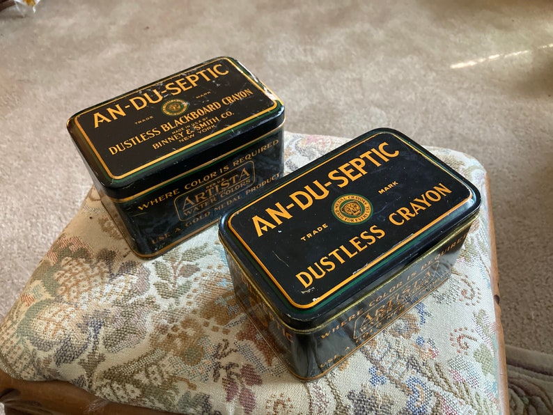 Vintage An-du-septic art tins