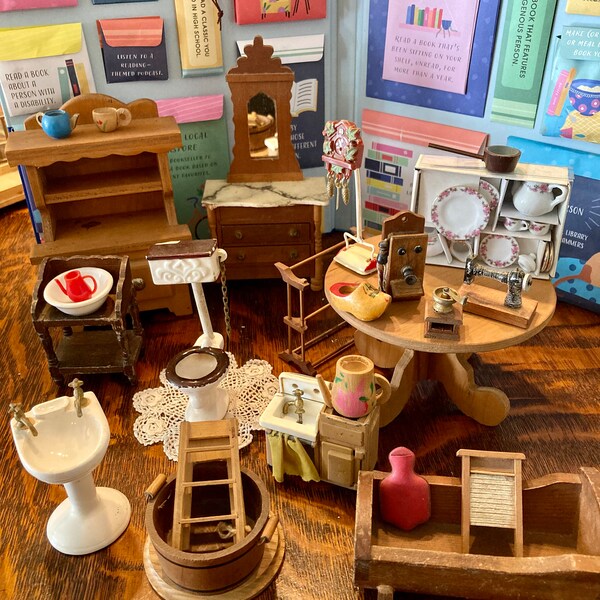 Dollhouse Furniture Vintage Etsy