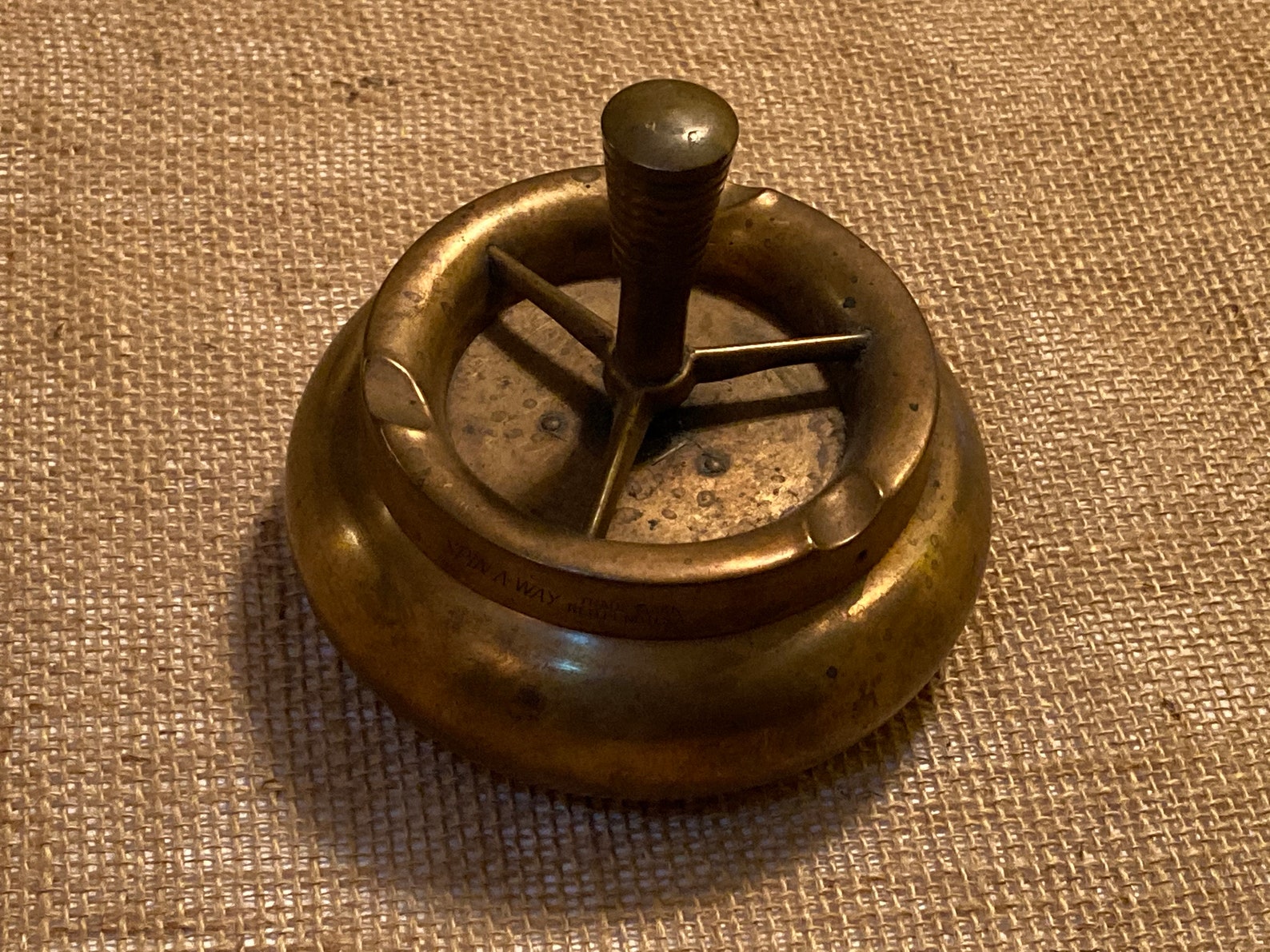 Vintage brass roulette ashtray Etsy