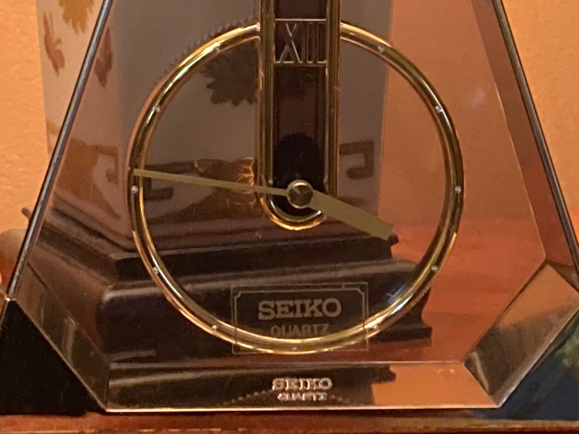 Stylish Seiko Quartz table clock Etsy