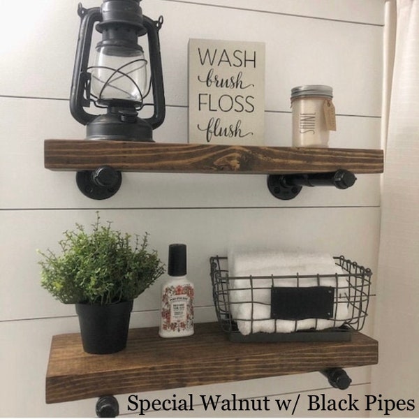 Farmhouse Bathroom Shelves Etsy