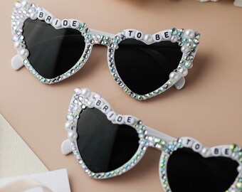 Wedding Gifts. Bachelorette Bride sunglasses, bachelorette party glasses | customized,  rhinestone wedding accessories, gift for bride