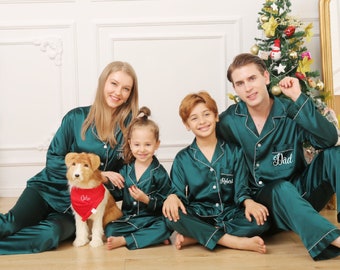 Christmas matching family pajamas Couples Pajamas, Matching Family Pajamas, Gift for Him, Gift for her, New Year's Pajamas personalized