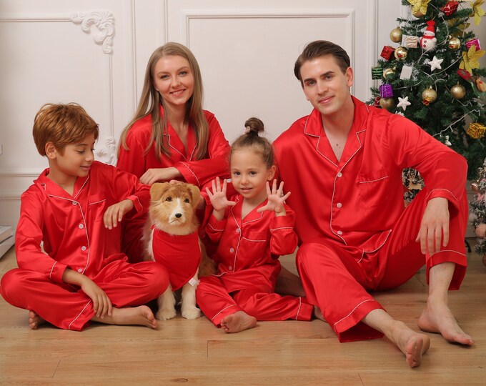 Cadeau personnalisé Noël pyjama de famille assorti pyjama pour couple pyjama de famille assorti pyjama de Noël femme homme pyjama du Nouvel An