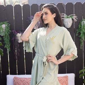 Wedding Personalized Ruffle Robe | Custom Bridal Robe | Wedding Robes | Bridesmaid Proposal | Bridal Party Robes | Maid of Honor Gifts