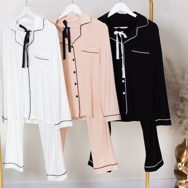 Women Bamboo Pajama Sets Etsy